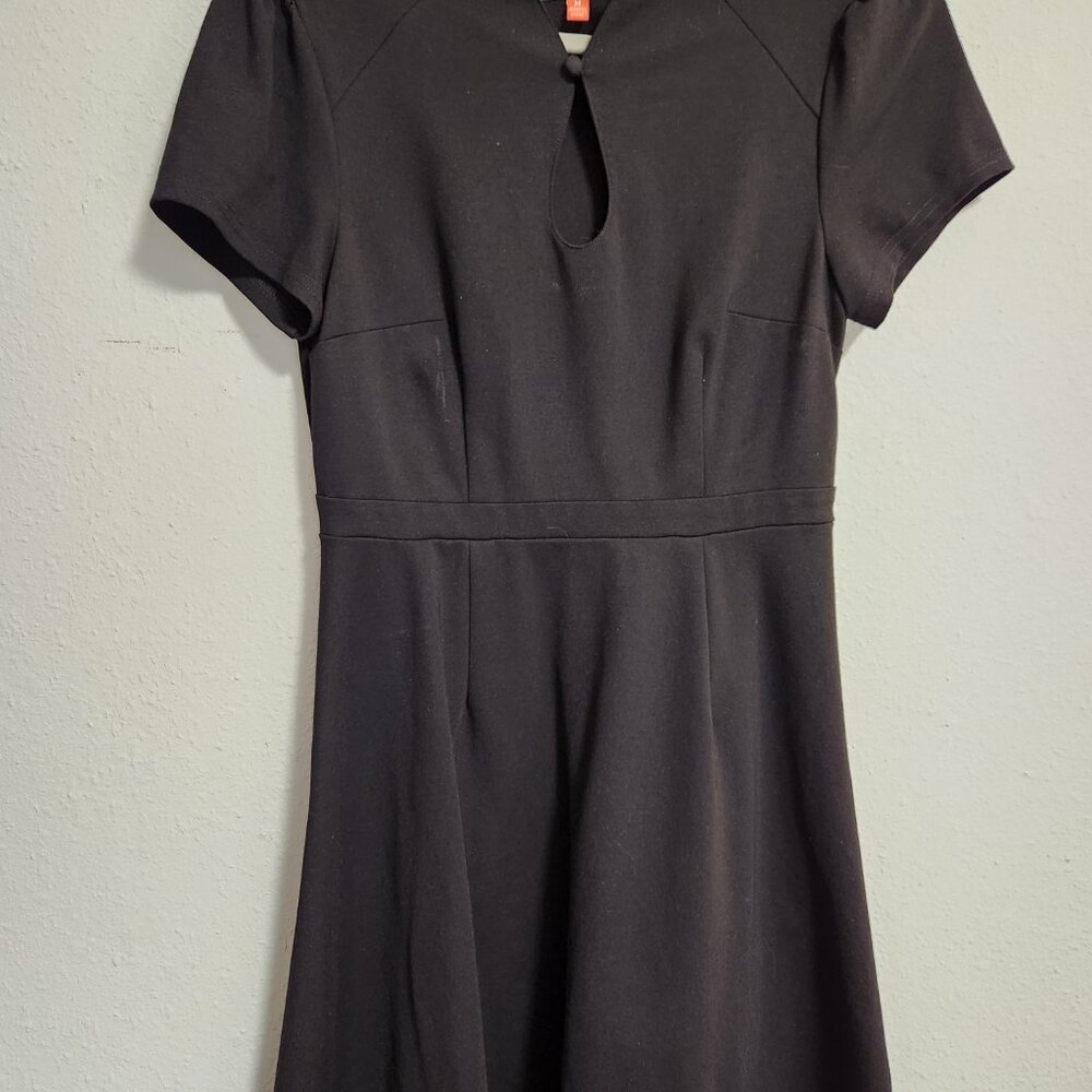 ModCloth High Society Keyhole Black Midi Dress Medium - Picture 2 of 9